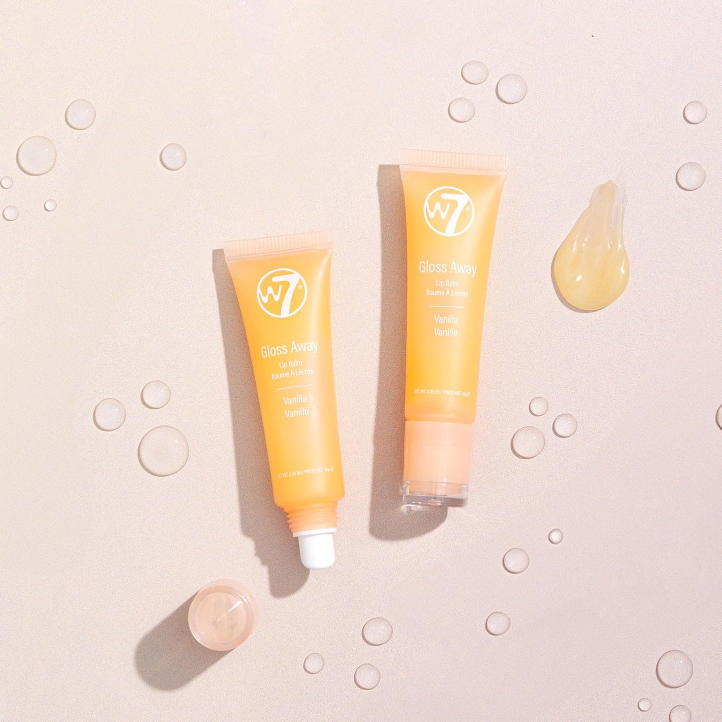 W7 Gloss Away Lip Balm - 2 Piece Set - Nourishing Lip Balm Formula With Shea Butter - Vanilla